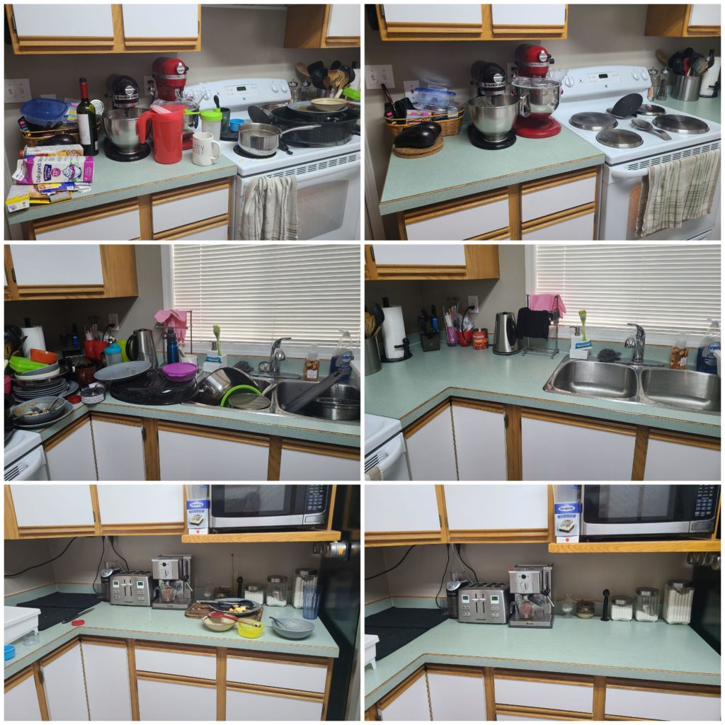 掃除前後のキッチン