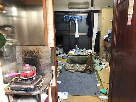 建物の解体で立退きする高齢者宅のお片付け・清掃【横浜市瀬谷区】 Before