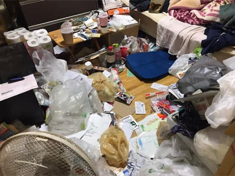 ゴミの放置で害虫が発生した汚部屋の清掃の事例【横浜市旭区】 Before
