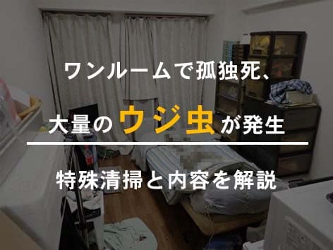 残された体液に大量のウジ虫が発生した部屋の特殊清掃【東京都港区】