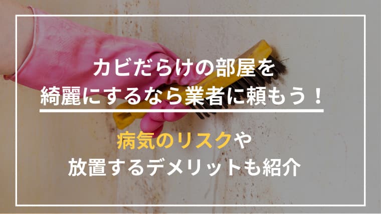 カビだらけの部屋を綺麗にするなら業者に頼もう!病気のリスクや放置するデメリットも紹介