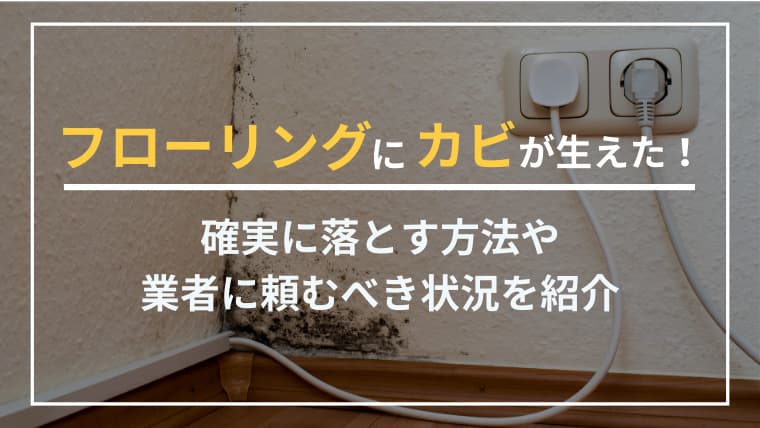 フローリングにカビが生えた!確実に落とす方法や業者に頼むべき状況についても紹介