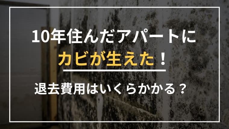 10年住んだアパートにカビが生えた!退去費用はいくらかかる?