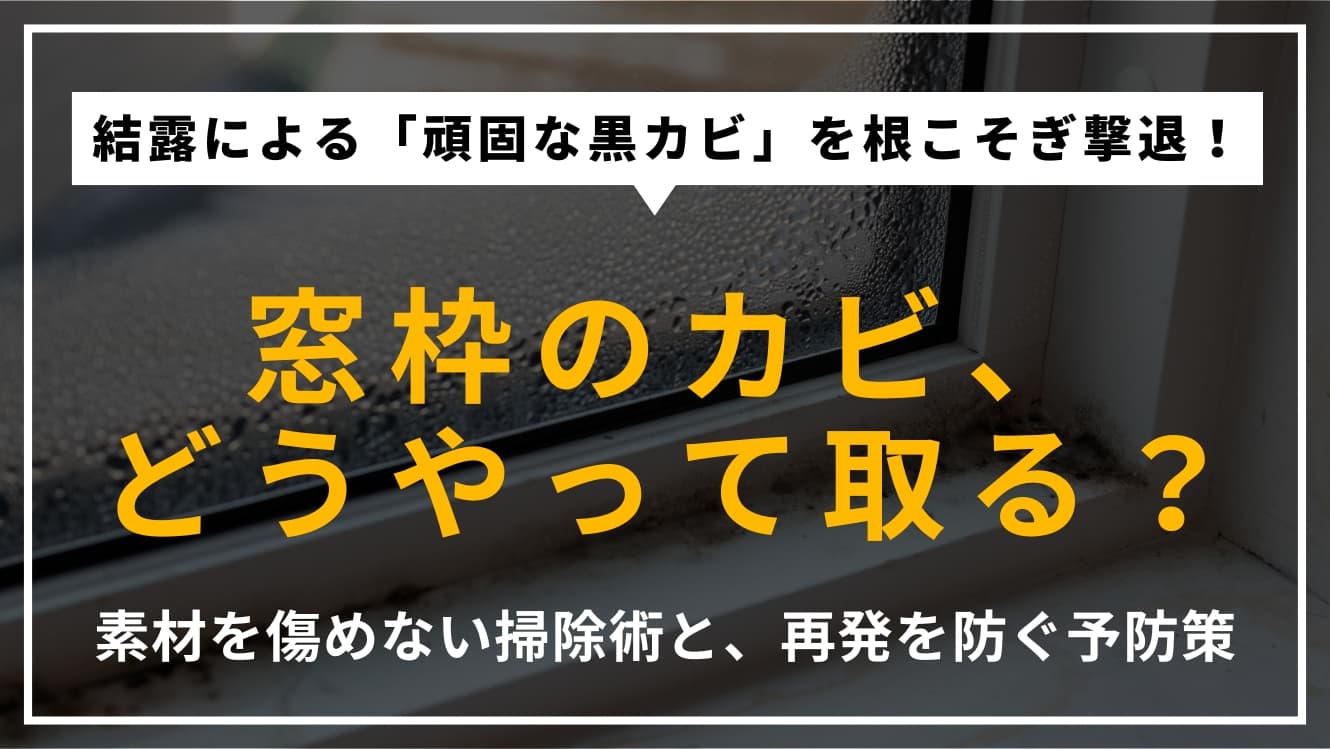 窓枠のカビはどうやって取る?正しい掃除方法や予防法を解説