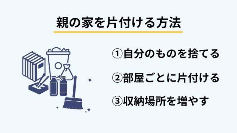 親の家を片付ける３つの方法