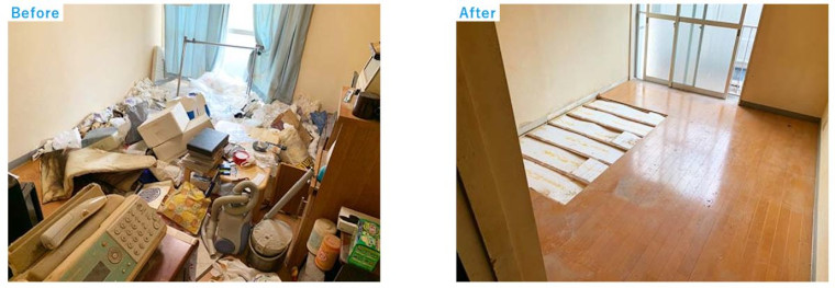 【事例】ゴミ屋敷で孤独死が発生していた現場