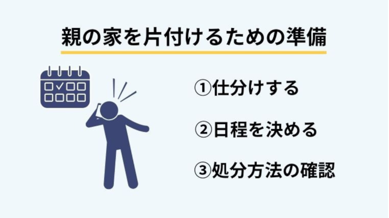 親の家を片付けるための３つの準備