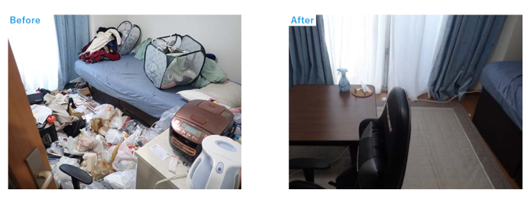 リモートワークで汚部屋と化した家の片付け事例