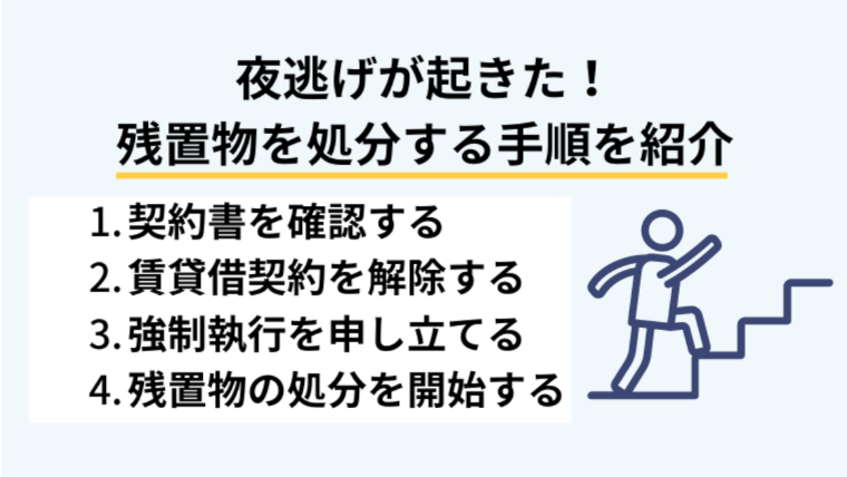 夜逃げ後の残置物処分の流れ