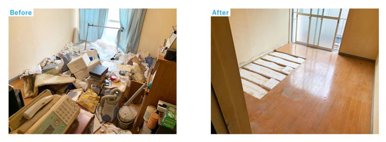 事例1：孤独死から約2ヵ月経過していた現場