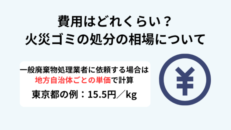 火災ごみの処分費用はいくら?相場・費用内訳・高額になるケース