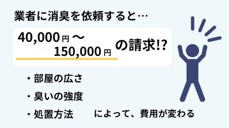 猫のおしっこの臭い消しを業者に依頼する場合の費用