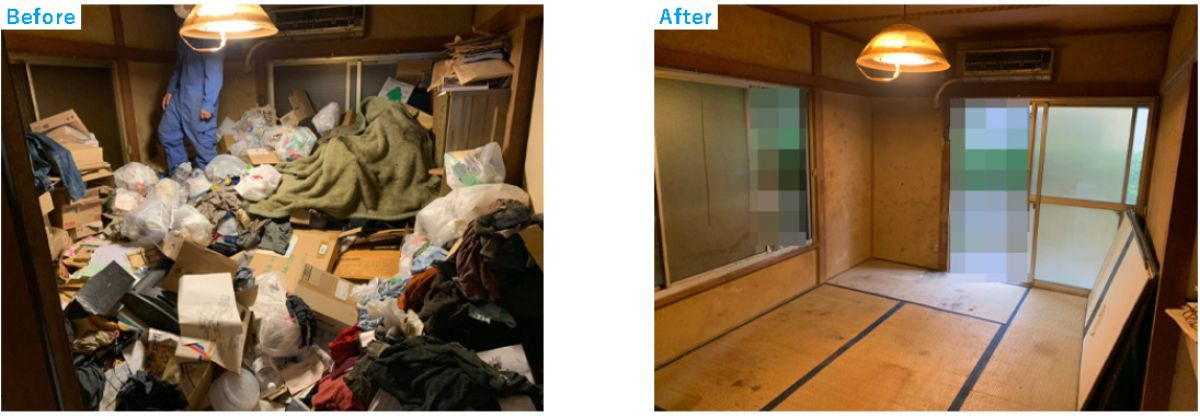 ブルークリーンが対応したゴミ屋敷の例