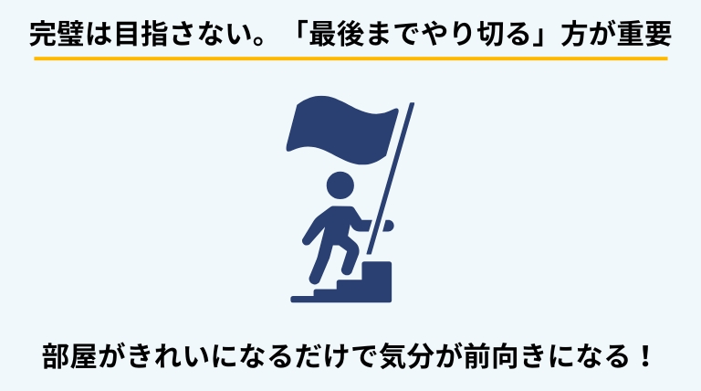 最後までやり切ることが大切なことを図示するバナー